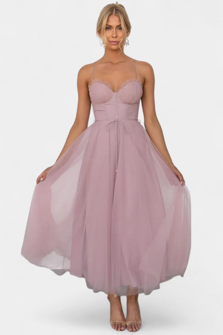 Eileen Midi Dress in Tulle