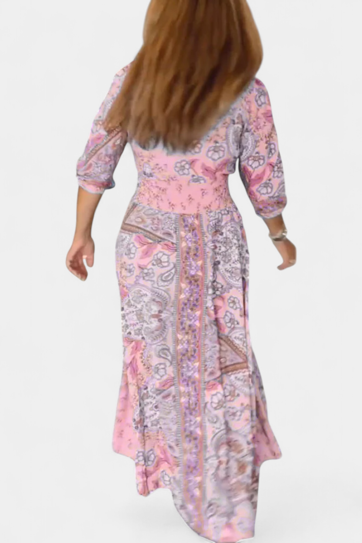 Dunya Casual Summer Dress with V-Neckline