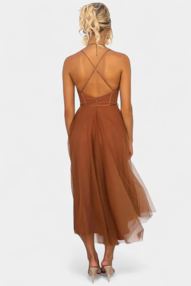 Eileen Midi Dress in Tulle
