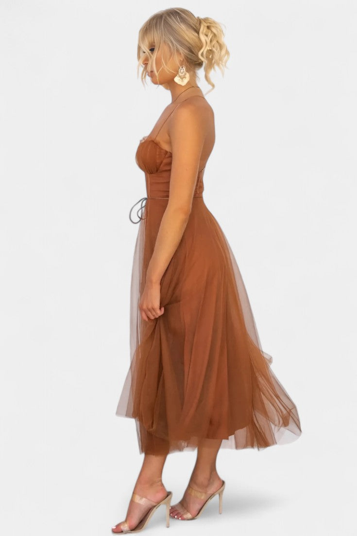 Eileen Midi Dress in Tulle