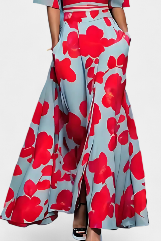 Daphne Elegant Floral Wrap Dress