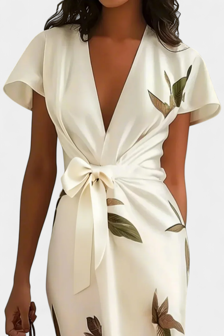 Dhalia Leaf Design Dress