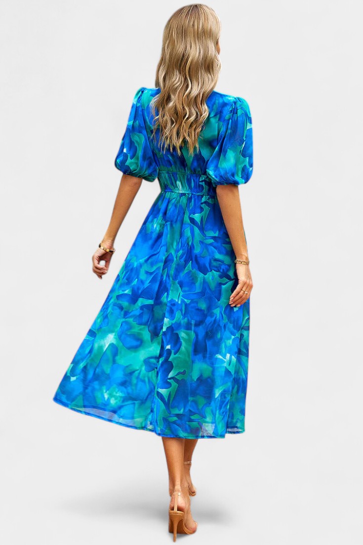 Georgina Floral V-Neck Midi Dress