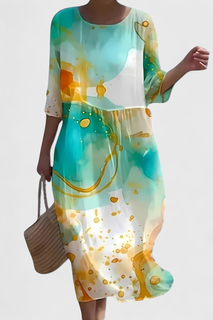 Karolina Floral Silhouette-Enhancing Dress