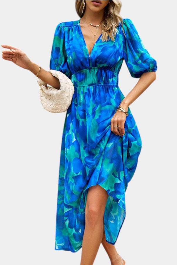 Georgina Floral V-Neck Midi Dress