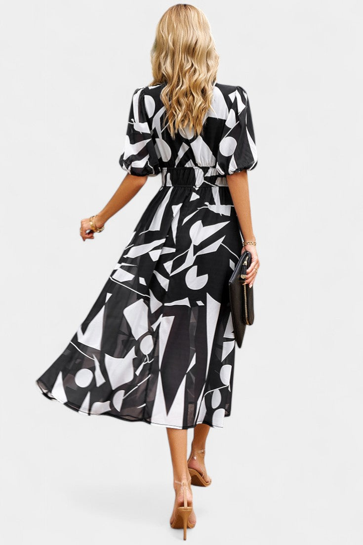 Georgina Floral V-Neck Midi Dress