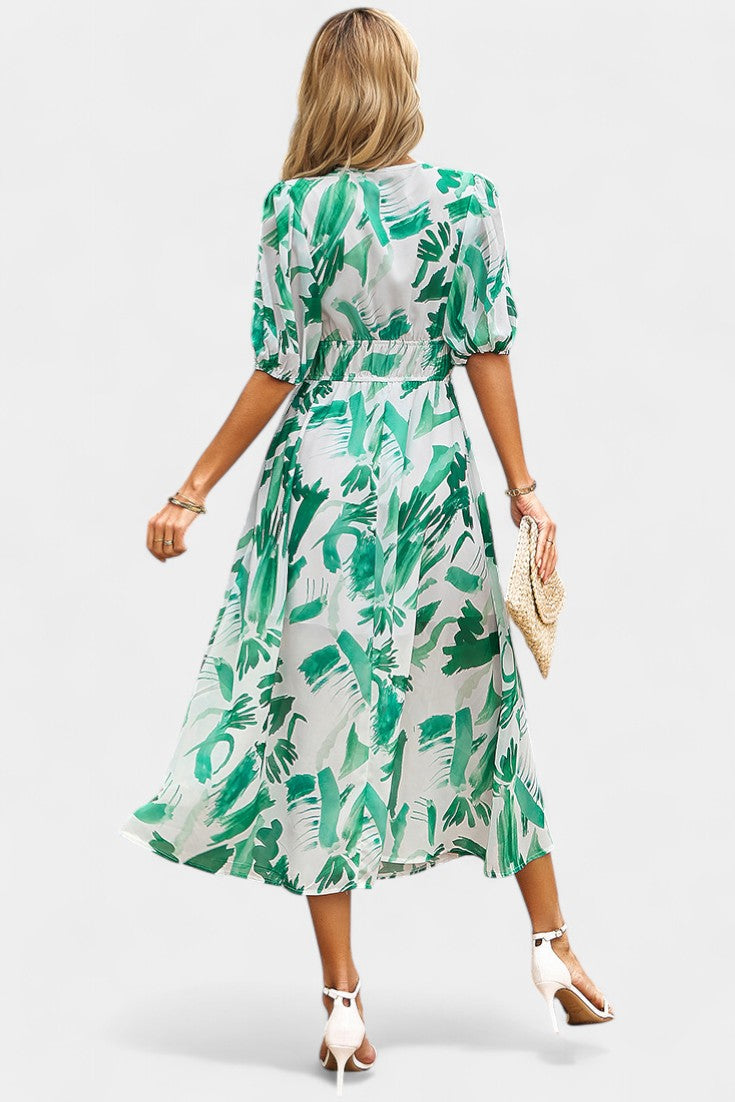 Georgina Floral V-Neck Midi Dress