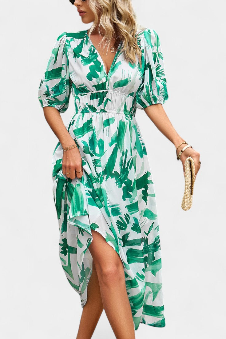 Georgina Floral V-Neck Midi Dress