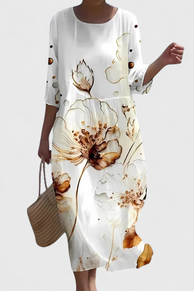Karolina Floral Silhouette-Enhancing Dress