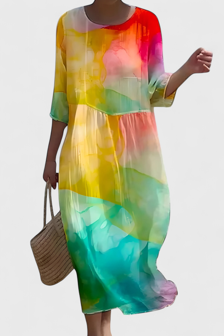 Karolina Floral Silhouette-Enhancing Dress