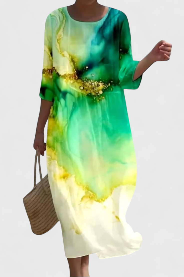 Karolina Floral Silhouette-Enhancing Dress