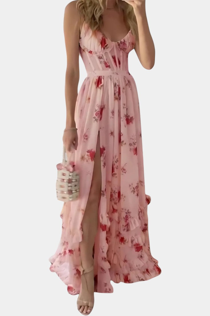 Luna Floral Maxi Dress with Corset