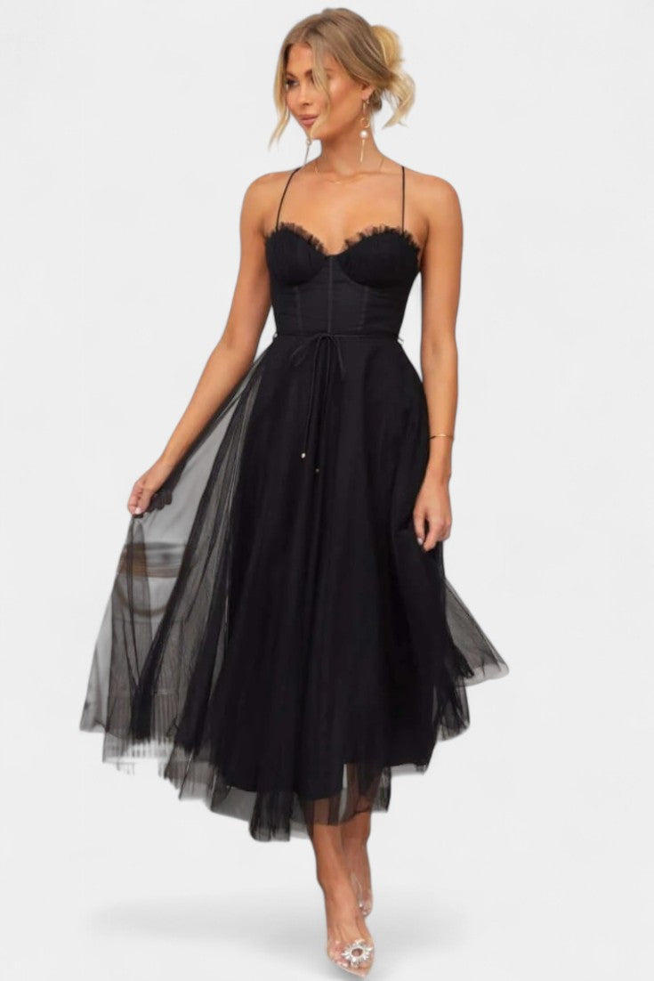 Eileen Midi Dress in Tulle
