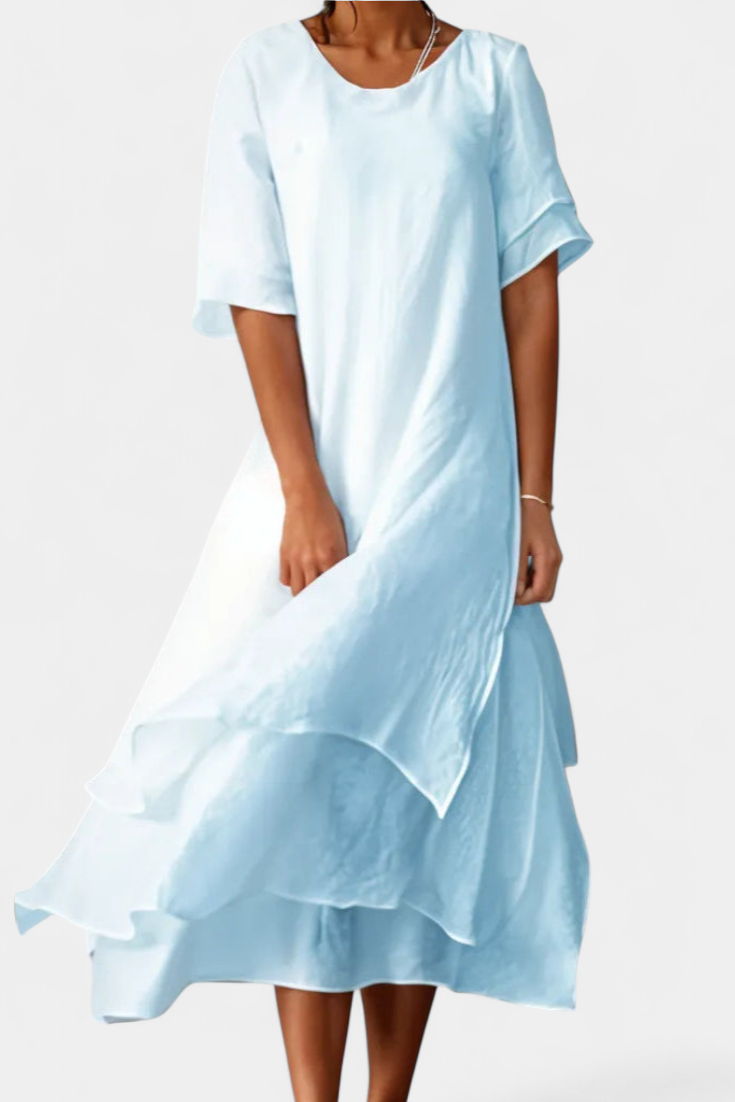 Eloise Elegant Cotton Layered Dress