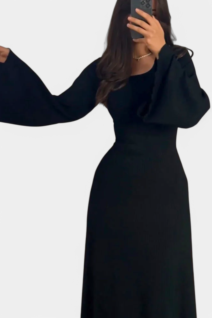 Livia Knit Dress with Waistband