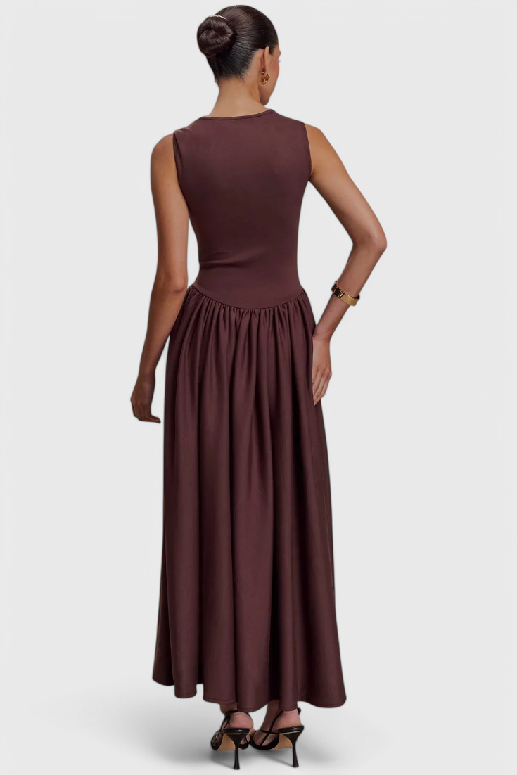 Verona Square Neckline Midi Dress