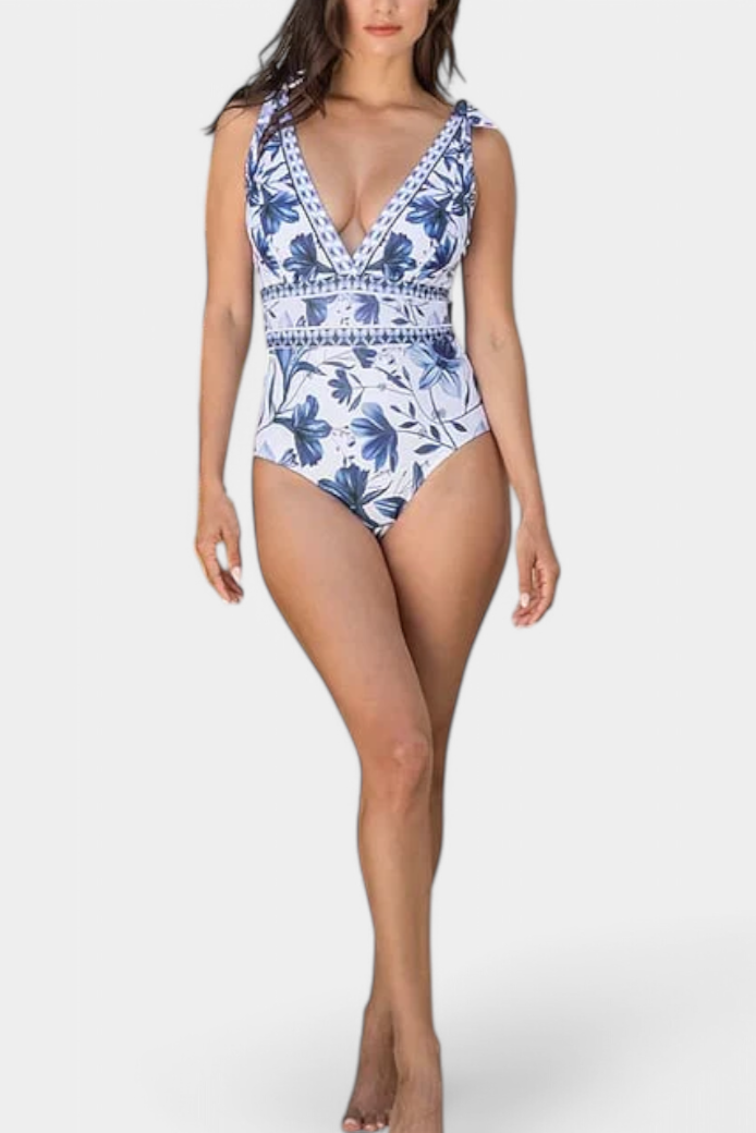 Ahria Floral One-Piece Swimsuit Set