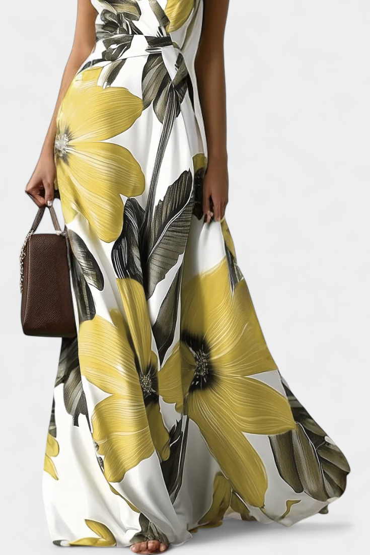 Regina Classic Dress with Floral Design