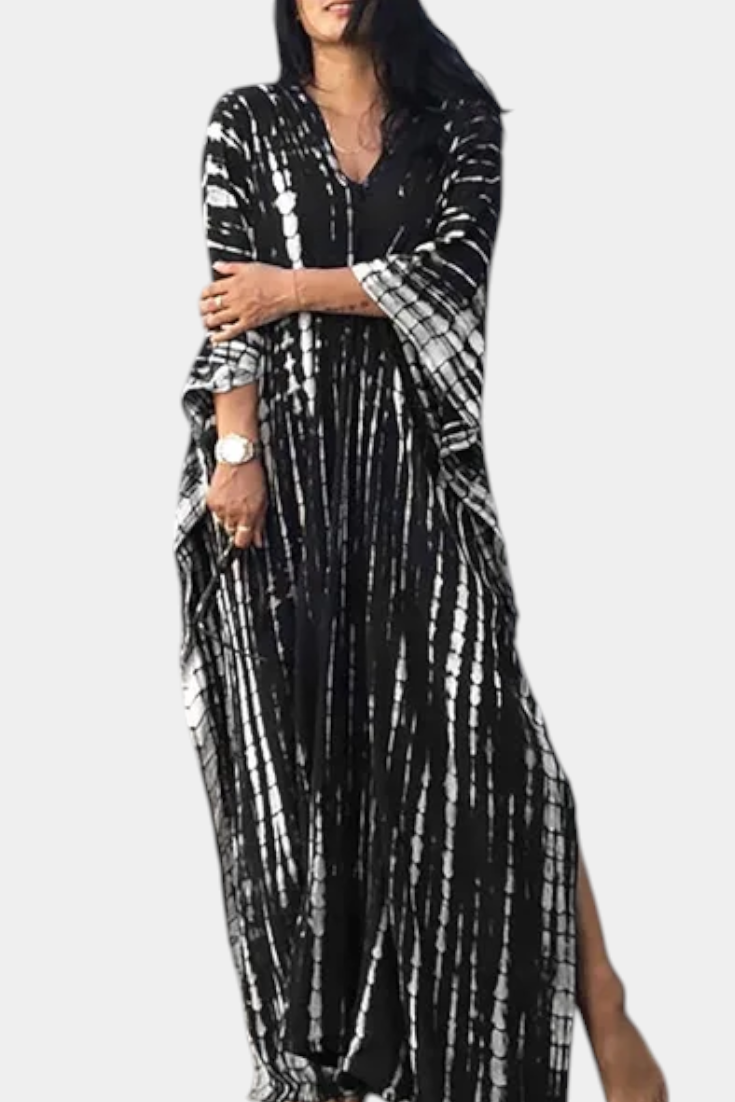 Rositsa Bohemian Tie-Dye Kaftan Dress