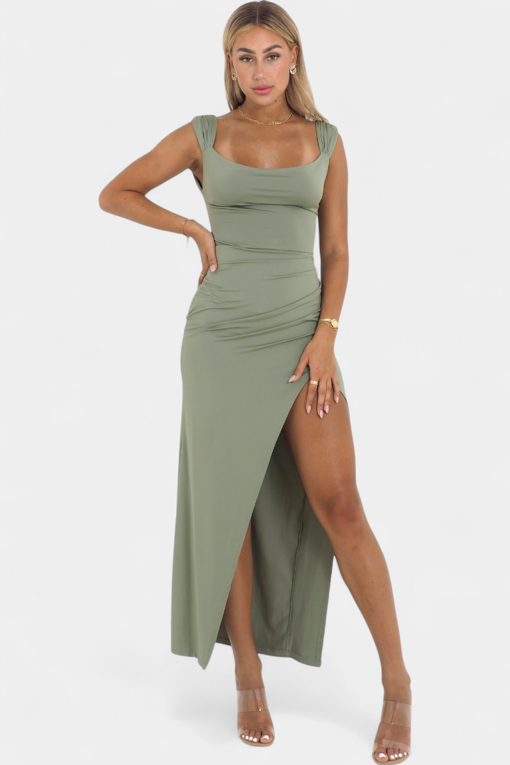 Viveka Elastic Waist Tie Back Dress