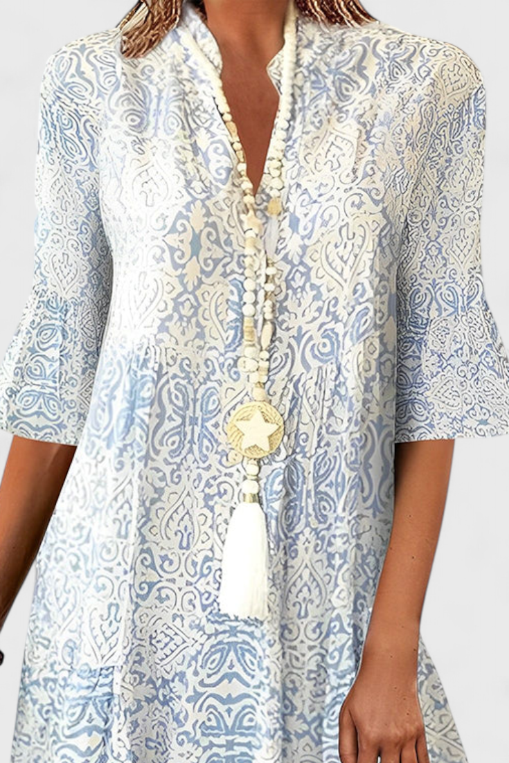 Elegant Zarahilde Dress with Refined Print