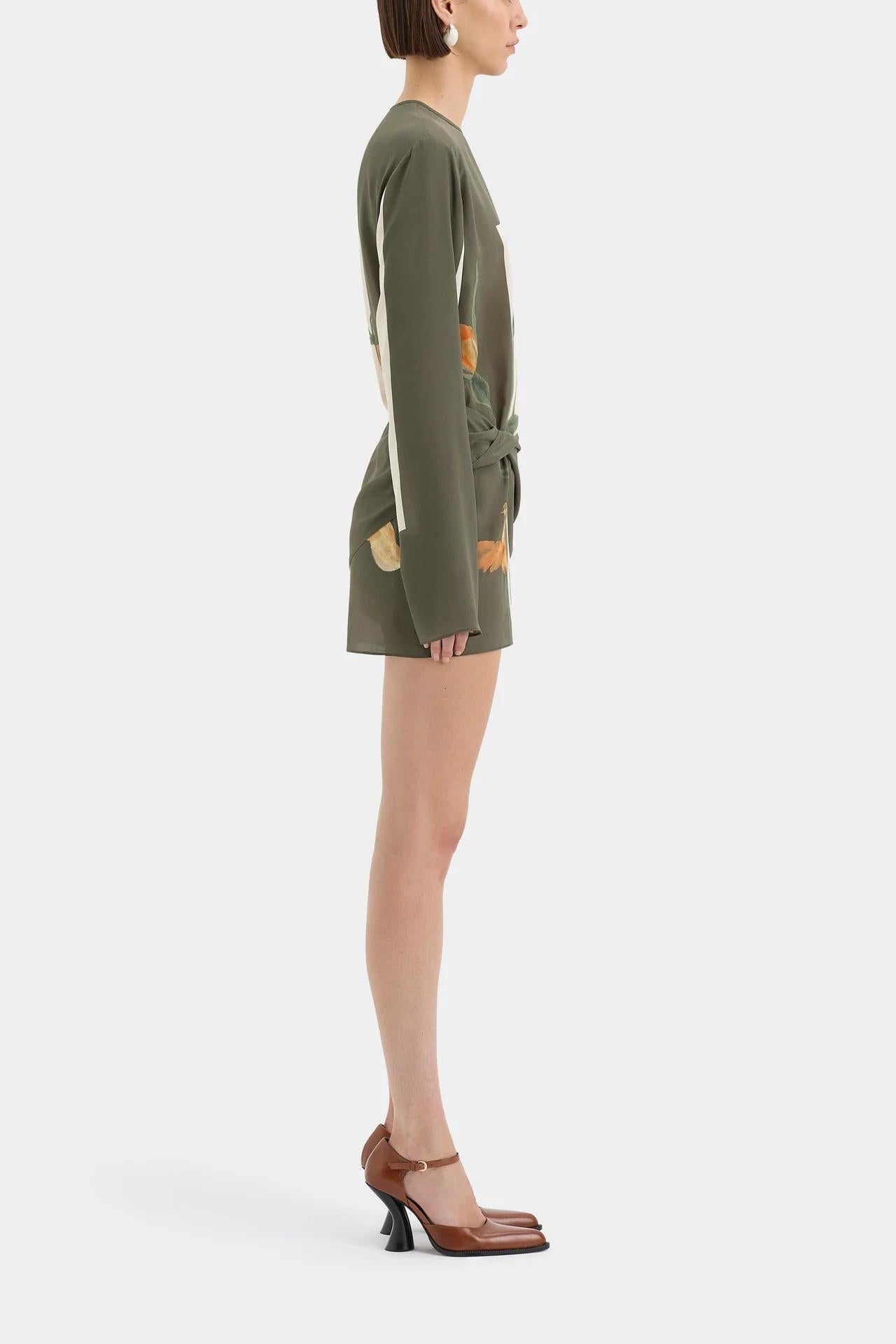 Joaquina Floral Dress with Twist Detail and Open Back