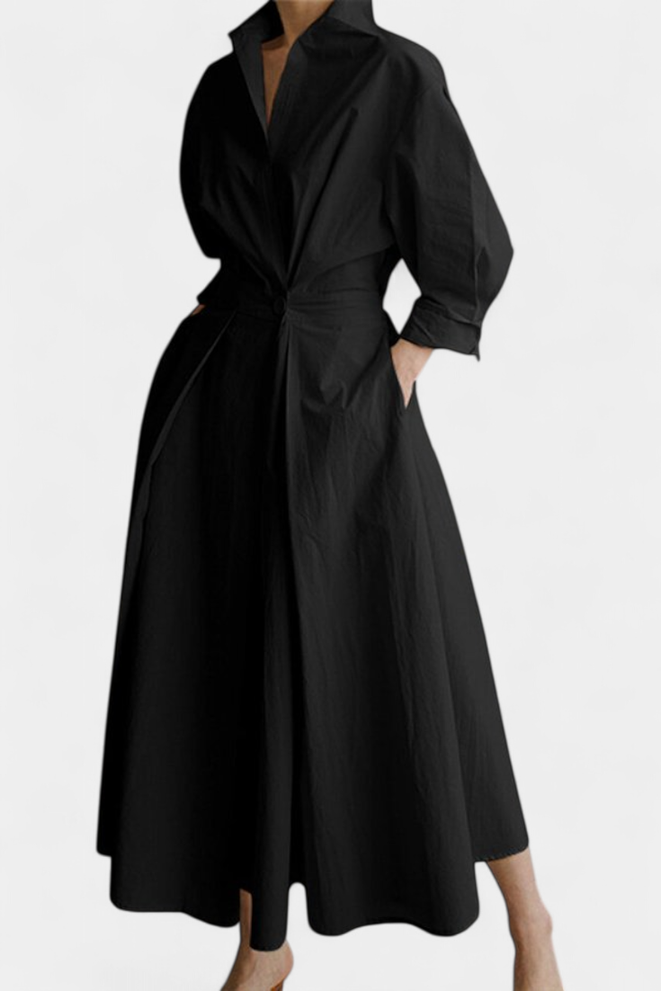 Miriam Retro Long Sleeve Maxi Dress