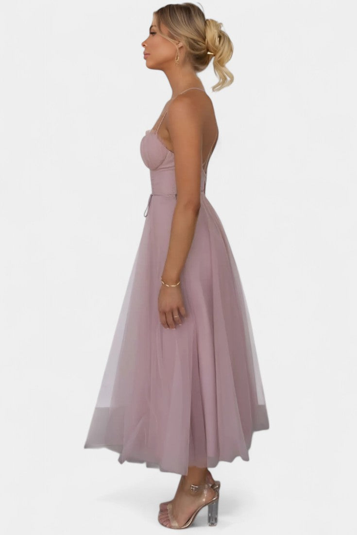 Eileen Midi Dress in Tulle