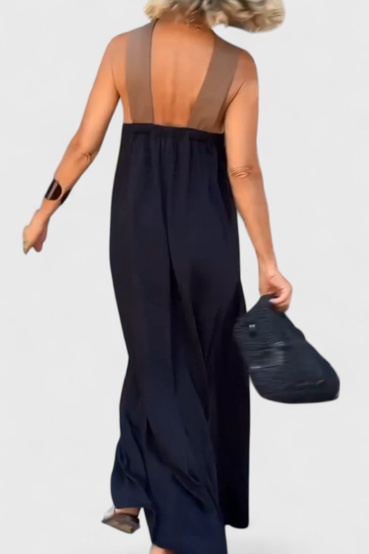 Edith Dress with Cross Neck and Open Back