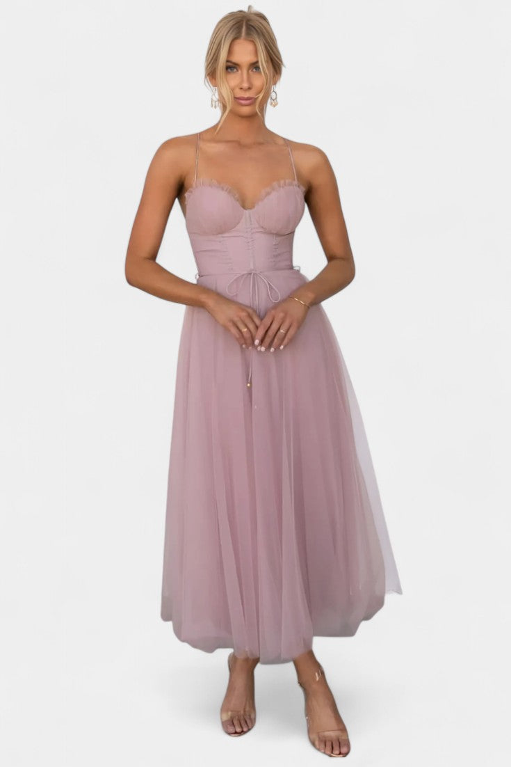Eileen Midi Dress in Tulle