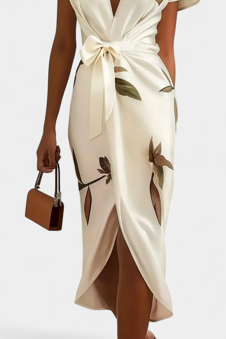 Dhalia Leaf Design Dress