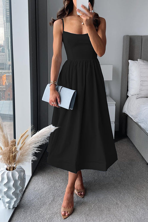 Martina™ | Spaghetti Strap Midi Dress
