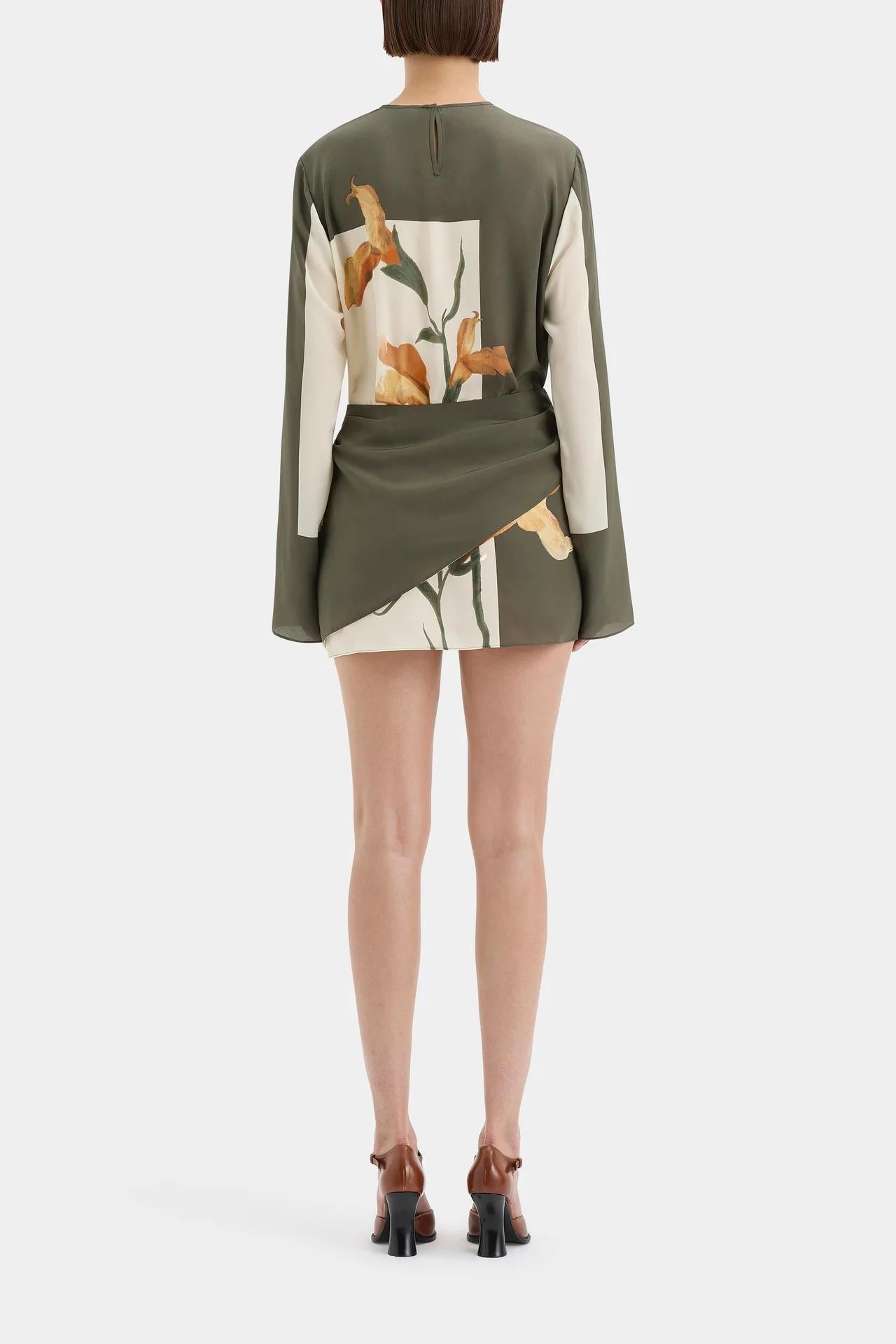 Joaquina Floral Dress with Twist Detail and Open Back