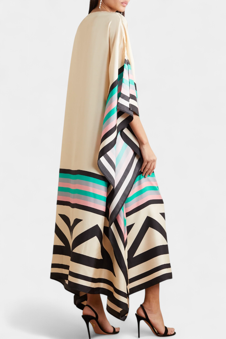 Elenora Loose Fit Geometric Caftan