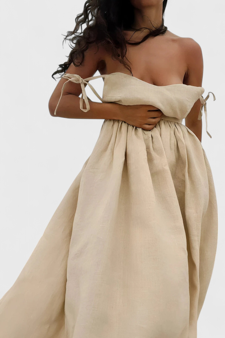 Justine Summer Dress with Feminine Details