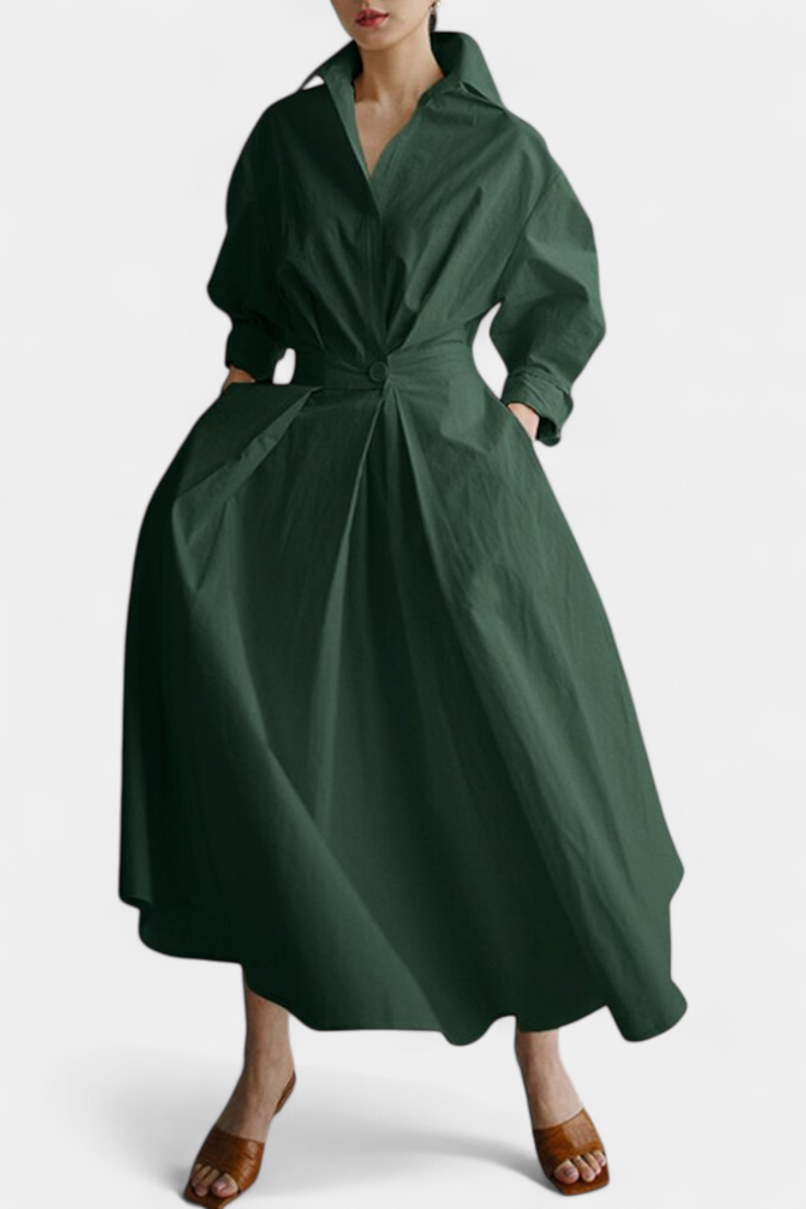 Miriam Retro Long Sleeve Maxi Dress