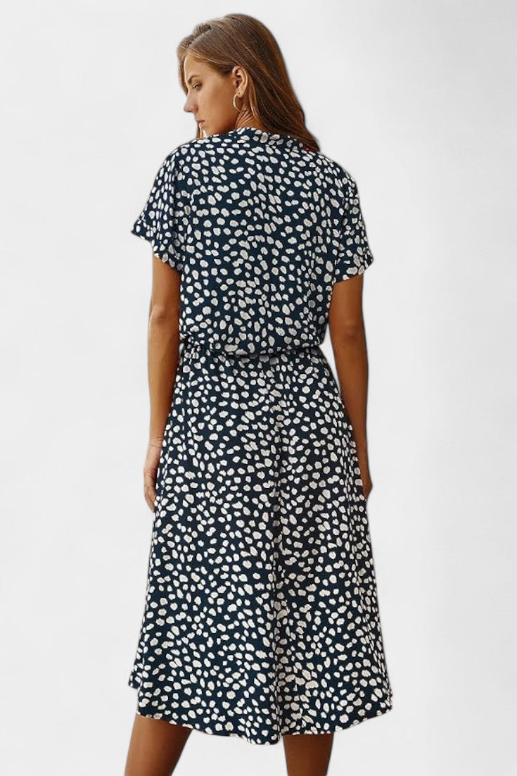 Rovena Midi Dress with Polka Dots