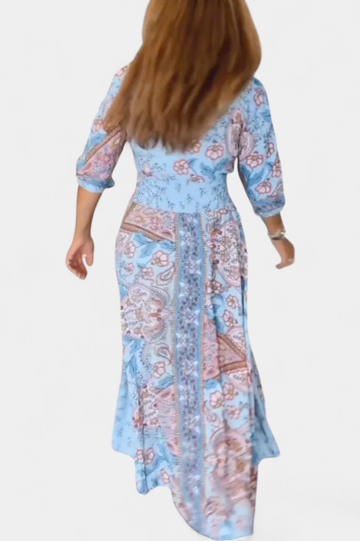 Dunya Casual Summer Dress with V-Neckline
