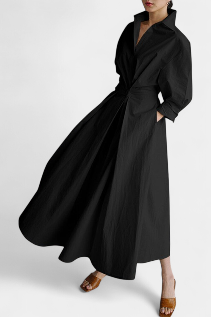 Miriam Retro Long Sleeve Maxi Dress