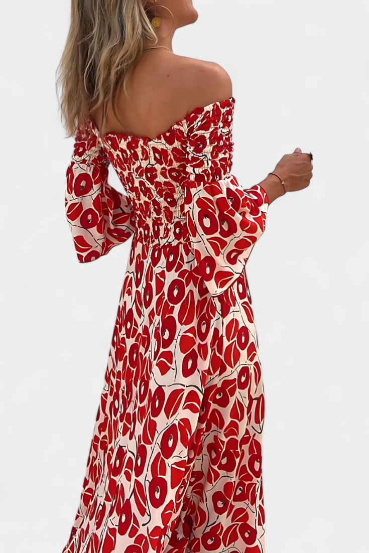 Floral Off-the-Shoulder Dress