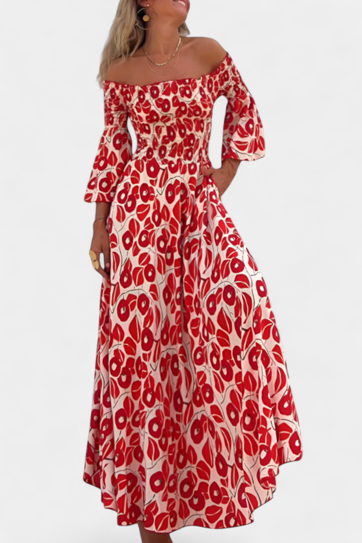 Floral Off-the-Shoulder Dress