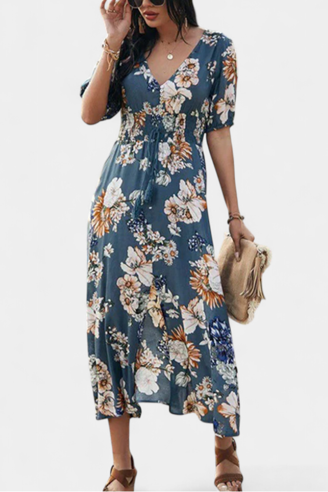 Bonnie Floral Print Slim Fit Summer Dress