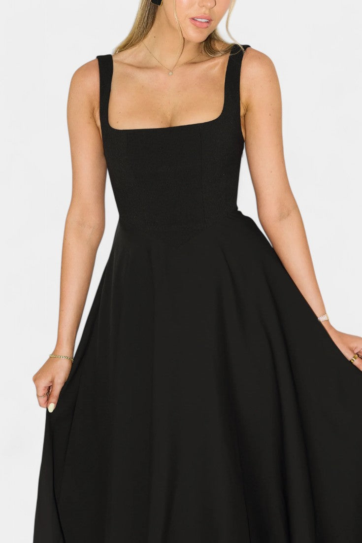 Mary Sleeveless Midi A-Line Dress
