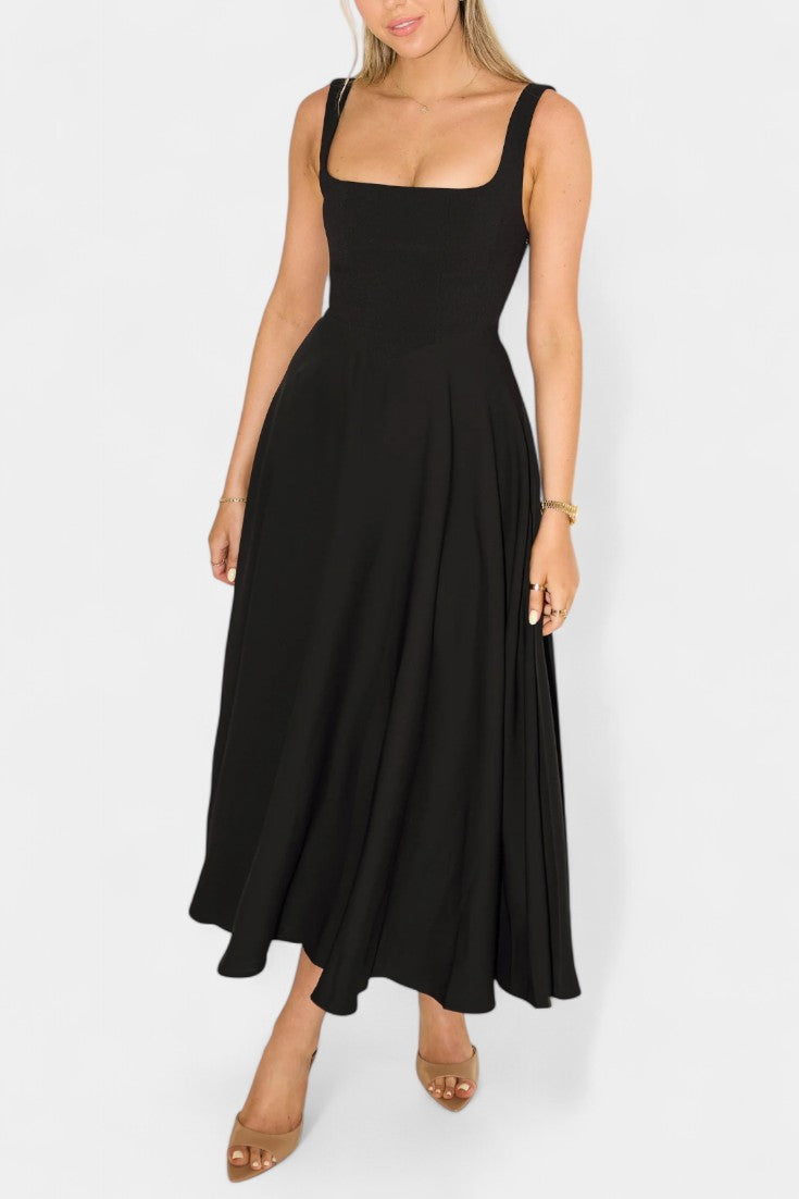 Mary Sleeveless Midi A-Line Dress