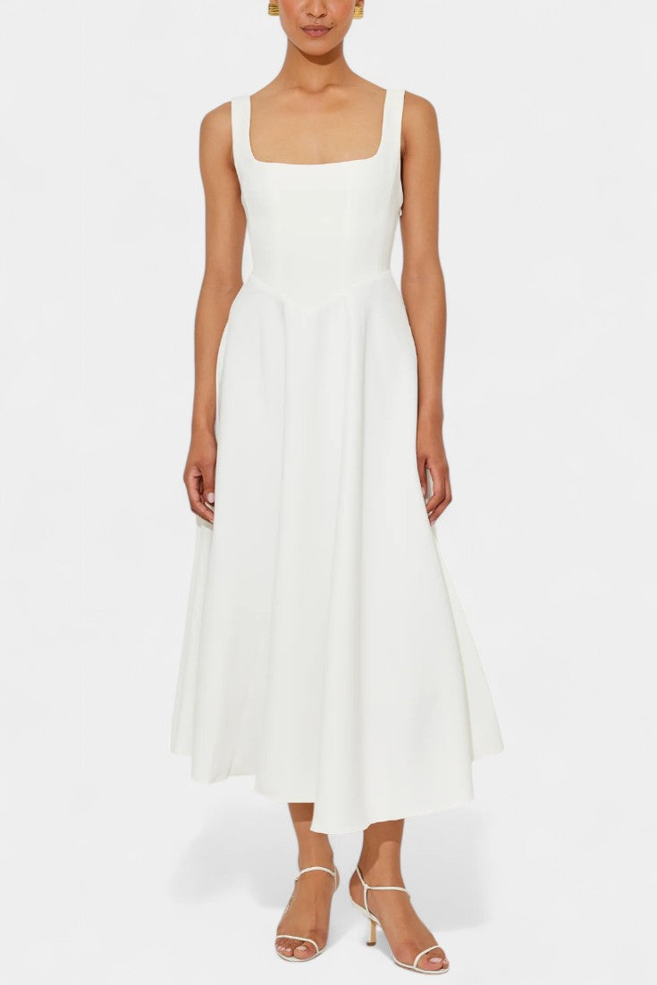 Mary Sleeveless Midi A-Line Dress