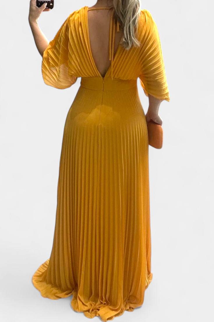 Odele Elegant and Flowing Pleated Dress