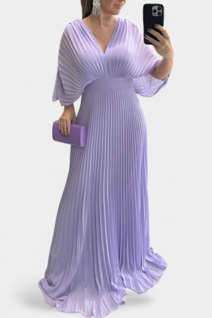 Odele Elegant and Flowing Pleated Dress