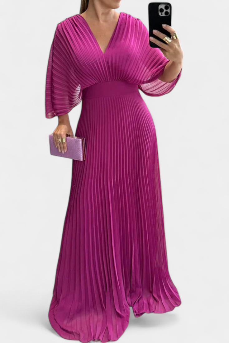 Odele Elegant and Flowing Pleated Dress