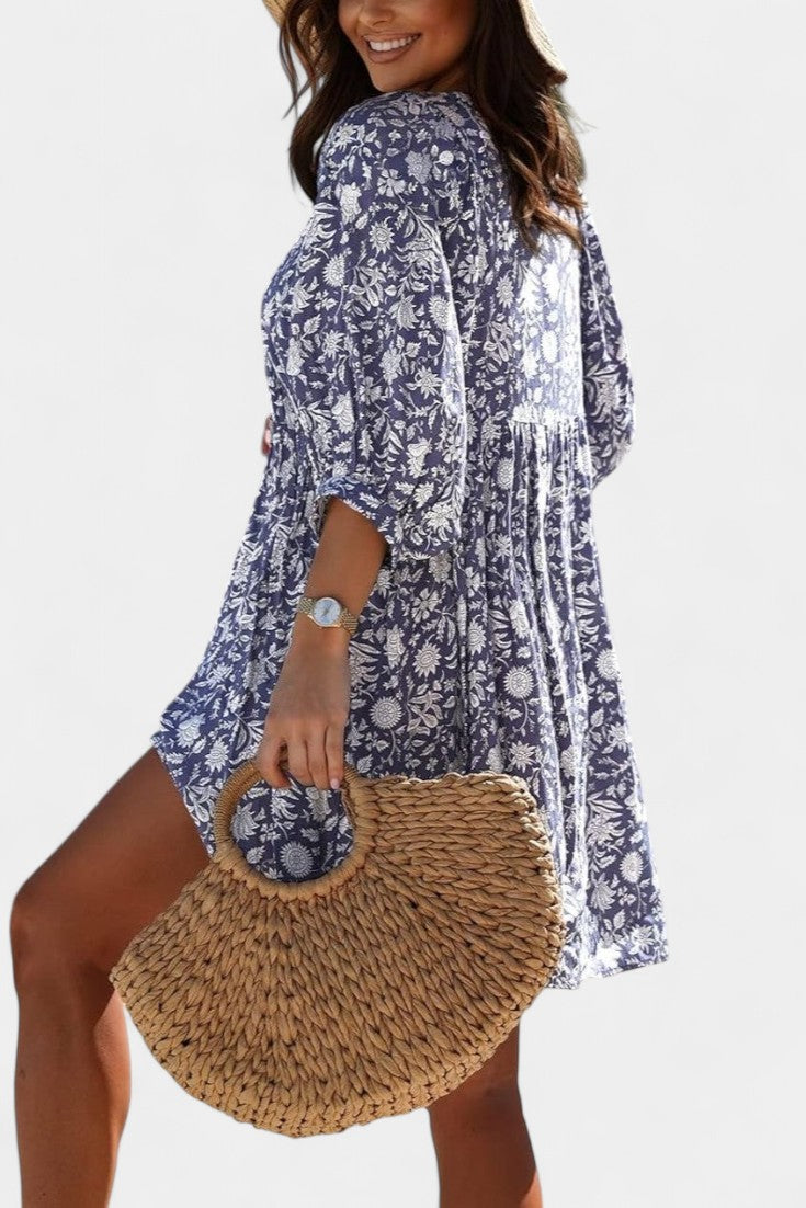 Daniela Mini Boho Floral Dress