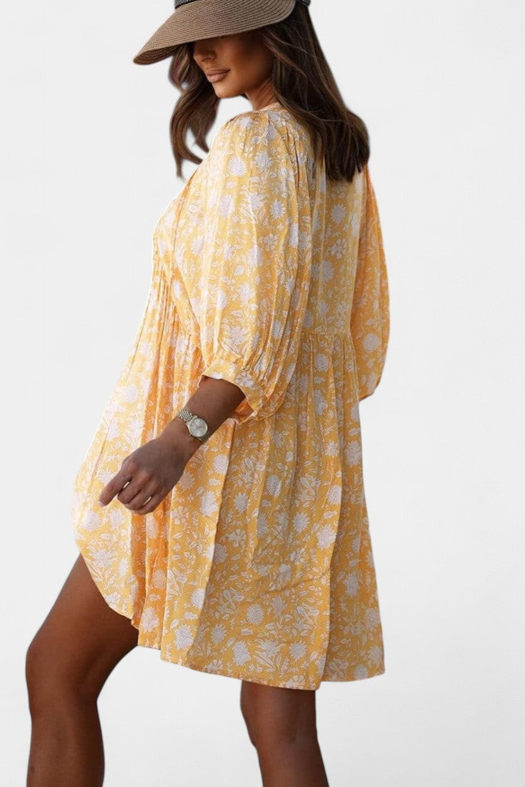Daniela Mini Boho Floral Dress